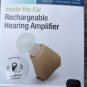 2 New Sealed NuvoMed Inside the Ear Rechargeable Hearing Amplifiers w Case