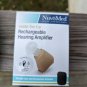 2 New Sealed NuvoMed Inside the Ear Rechargeable Hearing Amplifiers w Case