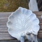 White Porcelain 3 Duck Sitting On Leaf Plate Edges