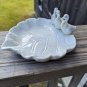 White Porcelain 3 Duck Sitting On Leaf Plate Edges