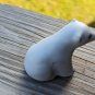 Vintage POD Studios Signed Miniature All White Polar Bear Figurine 3.5" Tall
