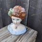 Vntg Schmid Porcelain Lady Wearing Cameo Necklace Head Bust Figurine Sari Lanka