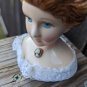 Vntg Schmid Porcelain Lady Wearing Cameo Necklace Head Bust Figurine Sari Lanka
