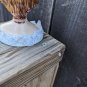 Vntg Schmid Porcelain Lady Wearing Cameo Necklace Head Bust Figurine Sari Lanka