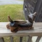 Vintage MCM 50s 10 Inch Dachshund Ceramic Planter Trinket Dish Weiner Dog
