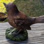 Vintage Katherine's Collection Adorable Brown Sparrow With Metal Woven Basket