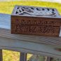 VTG Hand Carved India SHEESHAM WOOD Trinket JEWELRY Hinged Box Elephan Inlay 8x5