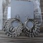 Paterned Turquoise Colorful Enamel Hoop Earrings Nickel Free New With Tags