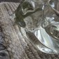 VINTAGE Avon 5" clear sleeping kitty cat votive candle holder