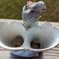 Vintage Ucago Ceramics Porcelain Double Welled Vase