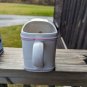 1985 Teleflora Gift Ceramic Watering Can Flower Pot Planter Tulips Spring Design