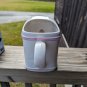 1985 Teleflora Gift Ceramic Watering Can Flower Pot Planter Tulips Spring Design