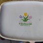 1985 Teleflora Gift Ceramic Watering Can Flower Pot Planter Tulips Spring Design