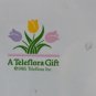 1985 Teleflora Gift Ceramic Watering Can Flower Pot Planter Tulips Spring Design