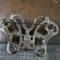 Vintage Silver Tone Butterfly Brooch Pin With Large Studded Rhinestones