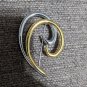 Vintage MONET Gold & Silver Tone Swirl Brooch Pin