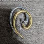 Vintage MONET Gold & Silver Tone Swirl Brooch Pin