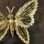 Vintage 1.75" MONET Signed Gold-Tone Metal Butterfly Pin/Brooch