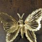 Vintage 1.75" MONET Signed Gold-Tone Metal Butterfly Pin/Brooch