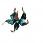 Enamel Goldstone Lily Brooch With Green Stone Jewel toned