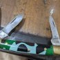 Camo Plastic Handle Knife 3 Blades Made In Pakistan 3-1/2" Stainless Steel Blade