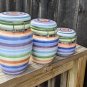 Kitchen Multicolor Canisters Set Of Three Different Sizes