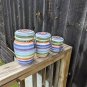 Kitchen Multicolor Canisters Set Of Three Different Sizes