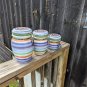 Kitchen Multicolor Canisters Set Of Three Different Sizes