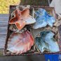 Four Vintage Shofu China Leaves Made In Ocupide Japan In Box Winter/Fall