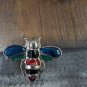 Vintage Multicolor Brooch Pin Jewelry  Enamel Bee Bug Fly