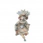 Vintage Seated Hand Made Mayan Clay Tribesman Figurine About 3" Tall