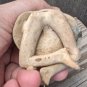 Vintage Seated Hand Made Mayan Clay Tribesman Figurine About 3" Tall