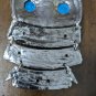 LARGE Owl Pendant & Necklace Silver Tone Costume Jewelry Necklace Blue Eye OO
