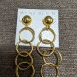 Ann Klein Four Hanging Loops Pinback Earrings