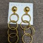 Ann Klein Four Hanging Loops Pinback Earrings