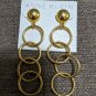 Ann Klein Four Hanging Loops Pinback Earrings