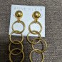 Ann Klein Four Hanging Loops Pinback Earrings