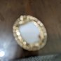 Vintage Gold frame oval shape red rose flower design Brooch pin