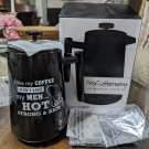 Procoffenating Joe Awesome Coffee Pot Large SS Interior French Press 34 Oz NIB