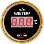 Marine Boat Yacht Digital Water Temperature Temp Gauge 9-32V 40-120ºC 52mm 316L