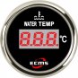 Marine Boat Yacht Digital Water Temperature Temp Gauge 9-32V 40-120ºC 52mm 316L
