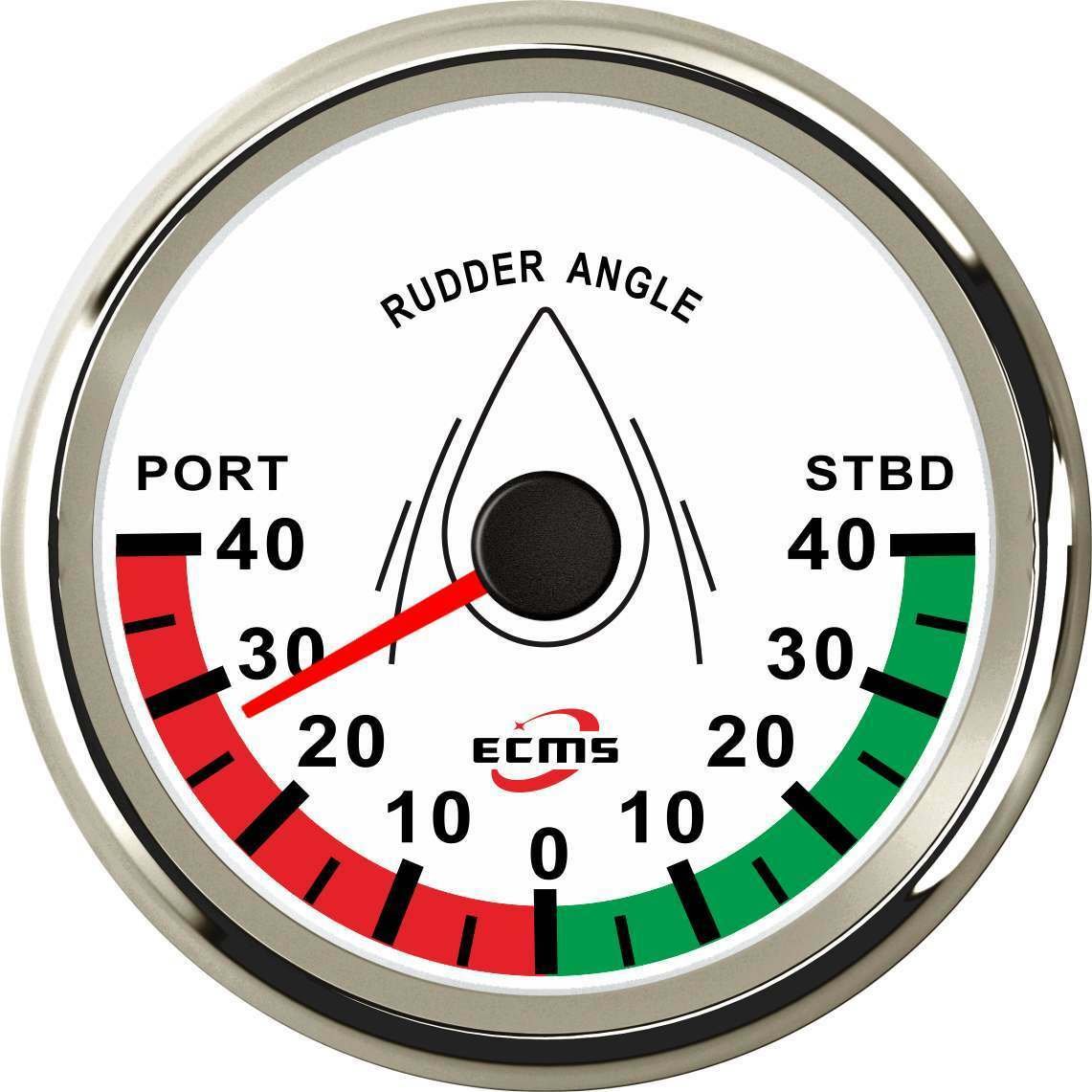 Marine Boat Rudder Angle Gauge Indicator With Sensor 0-190Ω 85mm 9-32V 316L