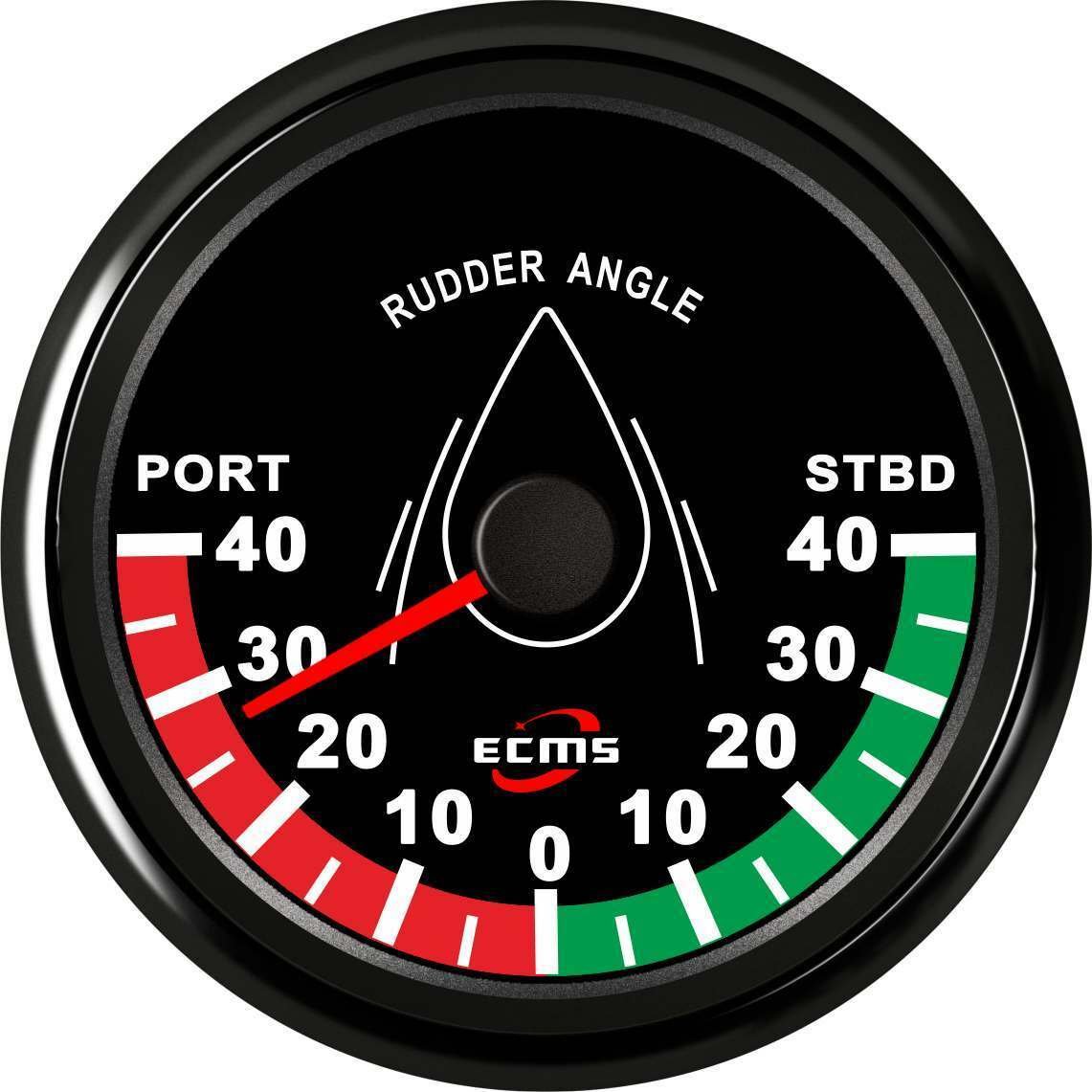 Marine Boat Rudder Angle Gauge Indicator With Sensor 0-190Ω 85mm 9-32V 316L