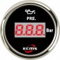 Marine Boat Engine Outboard Digital Oil Pressure Gauge 9-32V 0-5Bar 52mm 10-184Ω