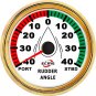 Marine Boat Rudder Indicator Gauge With Rudder Sensor 0-190&Icirc;&copy; 85mm 9-32V 316L