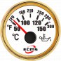Marine Boat Engine Generator Oil Temperature Temp Gauge  50-150&Acirc;&ordm;C 52mm 2&acirc;�� 316L