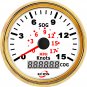 Marine Boat Auto GPS Speedometer Speed Meter Gauge 85mm 15Knots 9-32V 316L Bezel