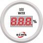 Marine Boat Digital Water Tank Level Gauge 240-33ohms 9-32V 52mm 2â 316L Bezel