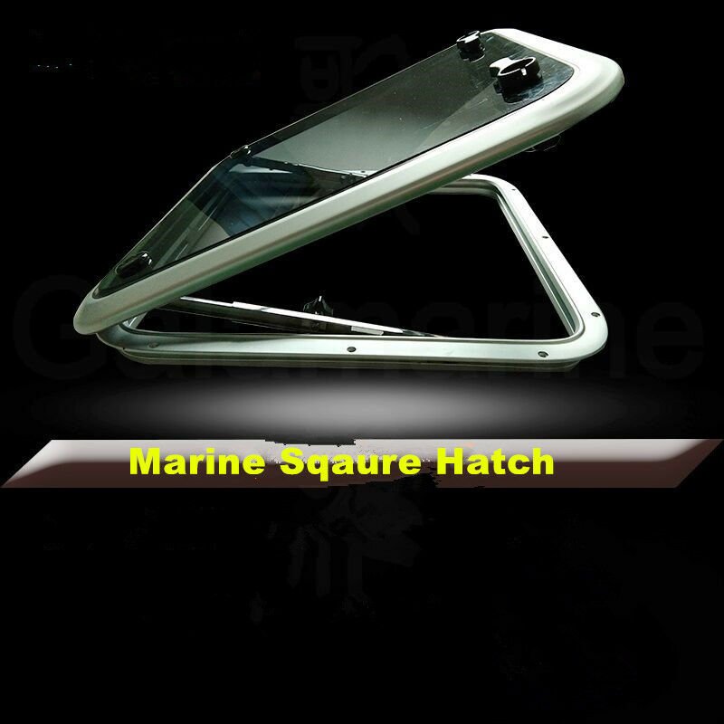 Aluminum Square Deck Hatch Window With Tempered Glass For Marine Boat Yacht