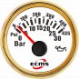 Marine Boat Engine Outboard Oil Pressure Gauge 9-32V 0-30Bar 52mm 2â 0.5-4.5V